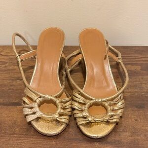 Sezane Gold Women's block heels